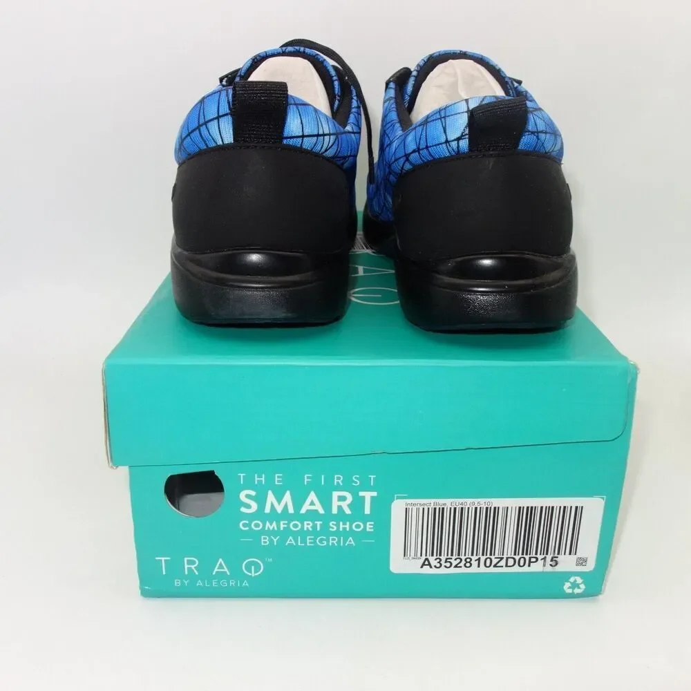 NEW Alegria Traq Qest Lace Up Smart Walking Shoes Blue Size 40 Women's 9.5-10